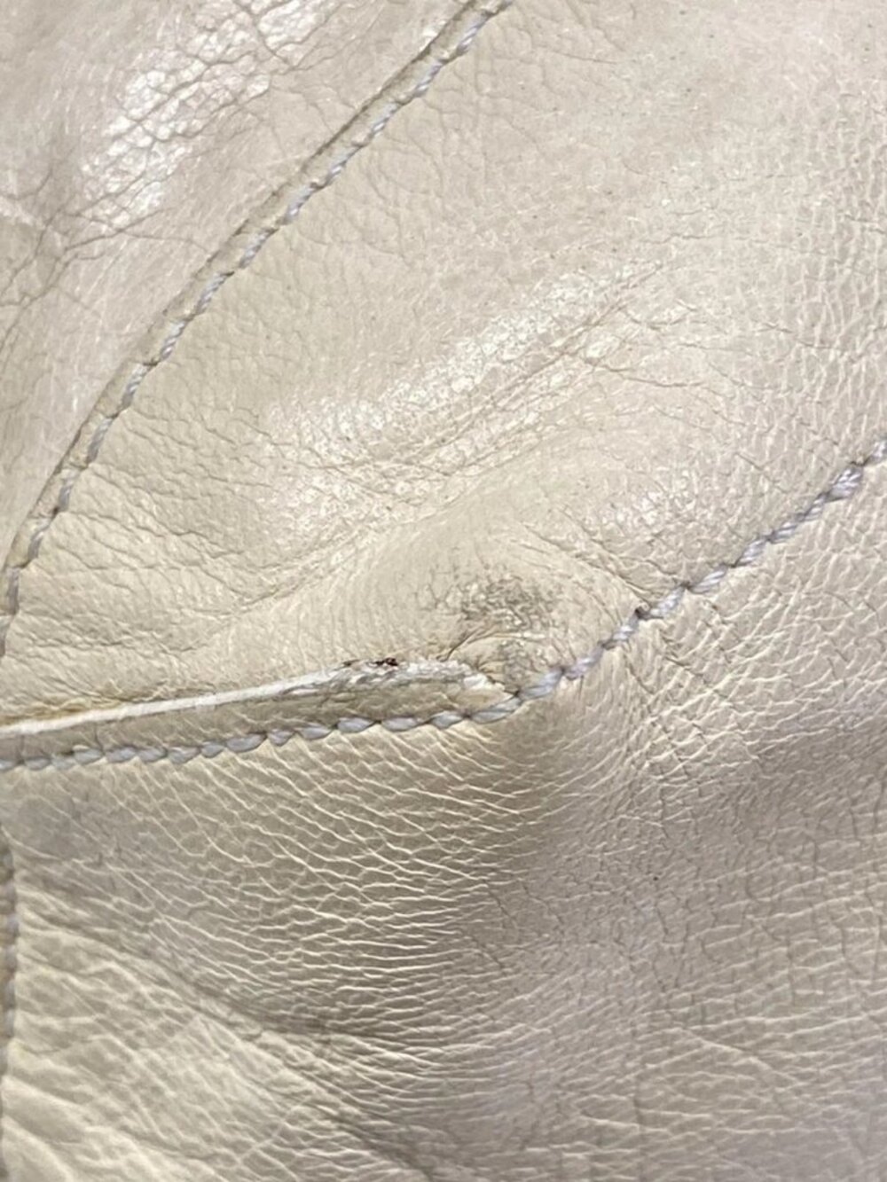 BALENCIAGA The Day 140442 Cream Leather Shoulder Bag - Picture 6 of 15
